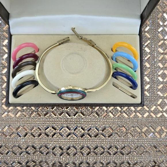 Gucci Gold Watch with Colorful Bezels - MARKED DOWN - Picture 12 of 12